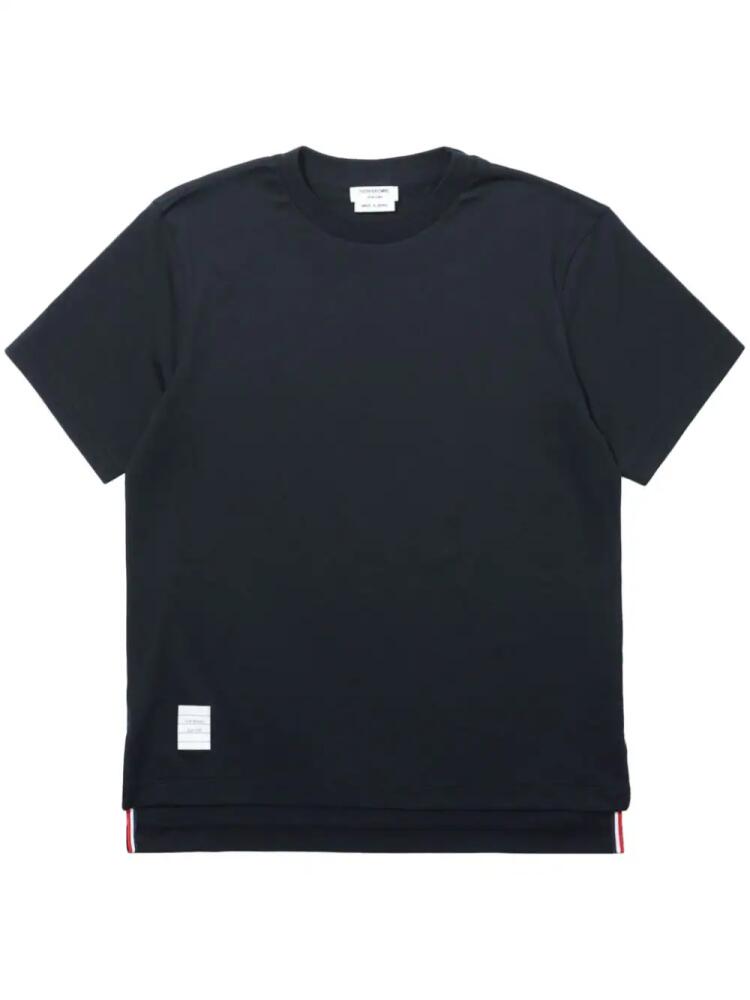 Thom Browne Slide Slits Relaxed Navy Tee - Blue Cover