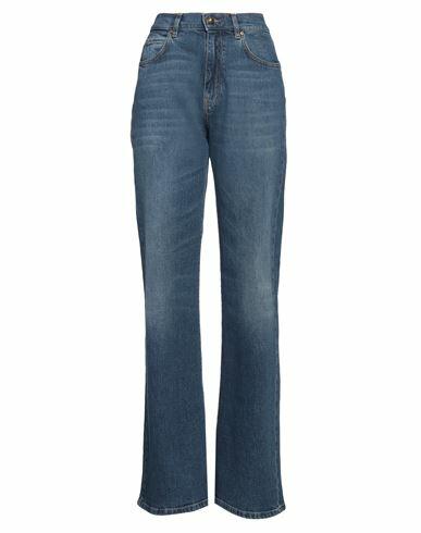 Pinko Woman Jeans Blue Cotton, Elastane Cover