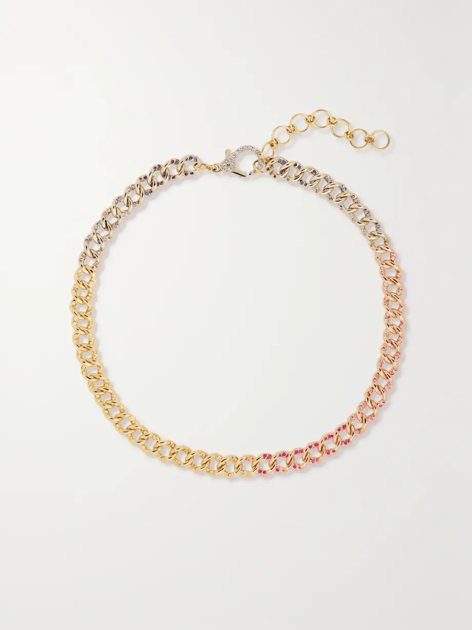 SHAY - 18-karat Gold Multi-stone Anklet - One size Cover