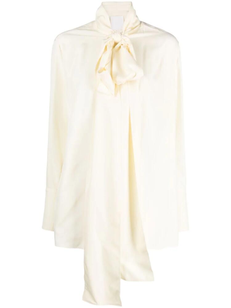 Givenchy pussy-bow silk blouse - Neutrals Cover