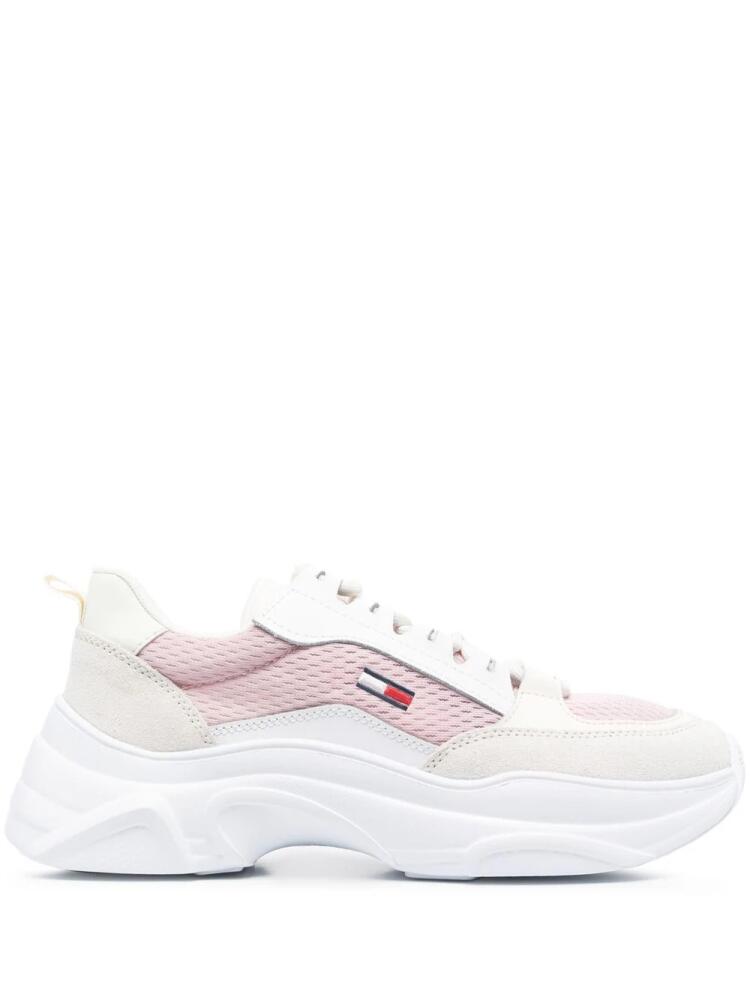 Tommy Jeans lace-up low-top sneakers - Pink Cover