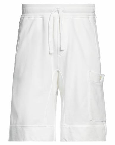 Ten C Man Shorts & Bermuda Shorts White Cotton Cover