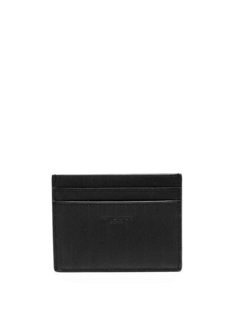 Saint Laurent embossed-logo detail card holder - Black Cover