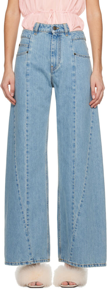 Maison Margiela Blue Paneled Jeans Cover