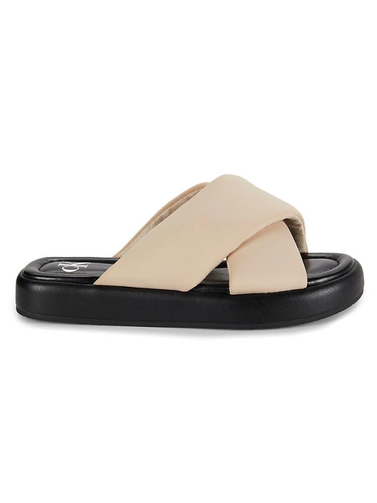 Calvin Klein Women's Evey Contrast Platform Sandals - Light Natural Cover