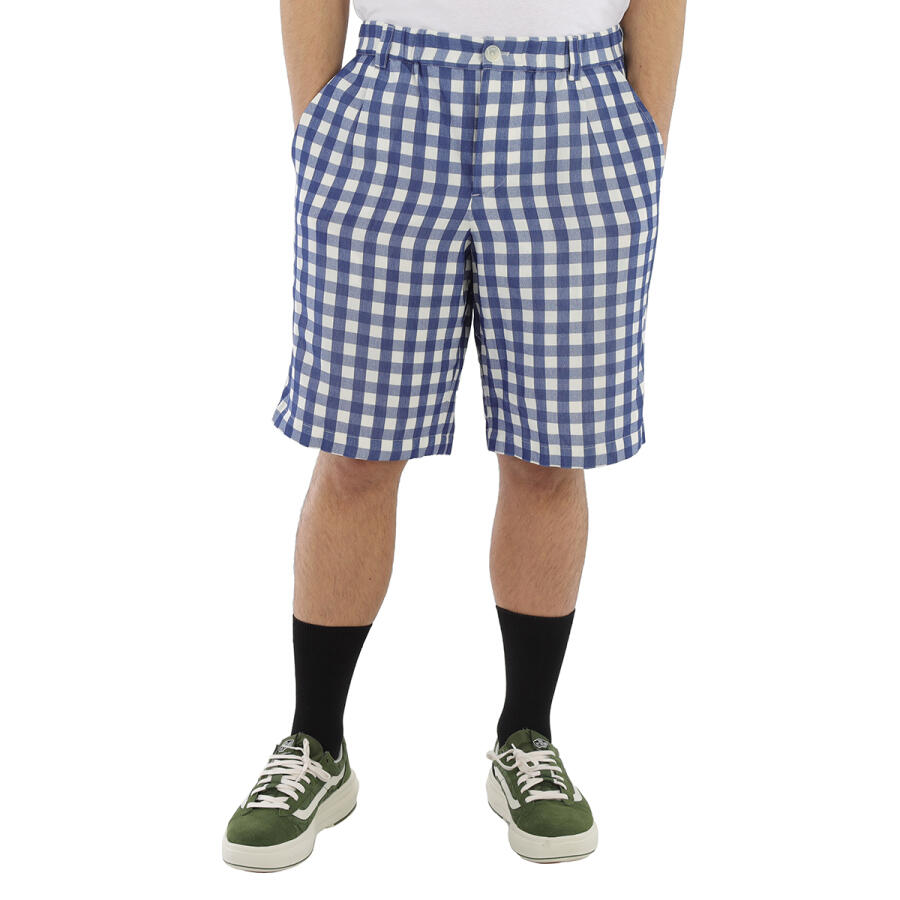 Jacquemus Mens Le Short Gelati Check Bermuda Shorts Cover