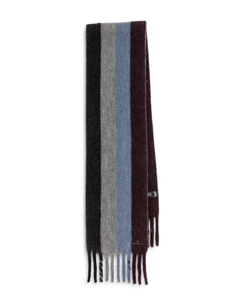 Paul Smith Color Blocked Wool Scarf Cover