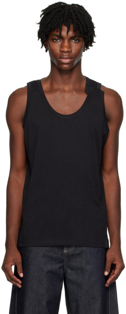 Marina Yee Black Deconstructed Tank Top Cover