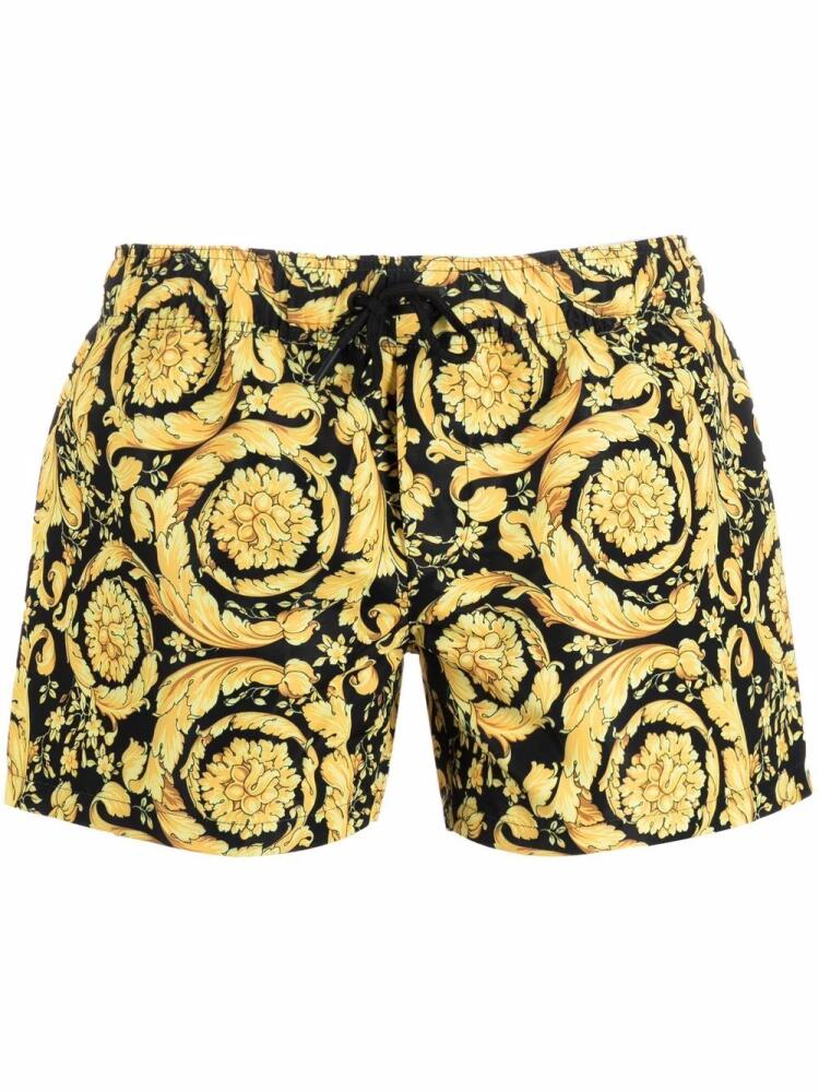 Versace baroque-print drawstring shorts - Black Cover