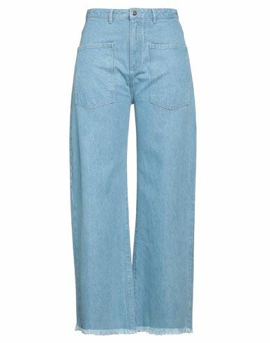 Marques' Almeida Woman Jeans Blue Refibra, Recycled cotton, Organic cotton Cover