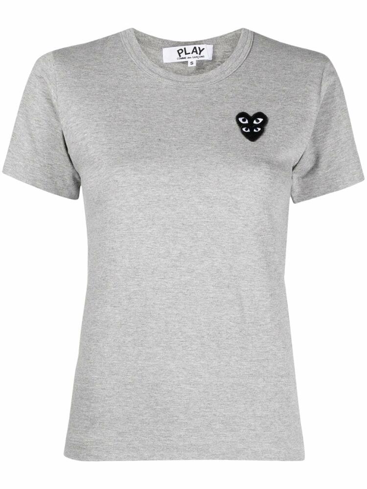 Comme Des Garçons Play logo-embroidered short-sleeved t-shirt - Grey Cover