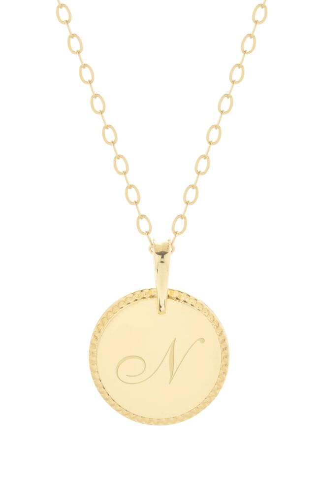 Brook and York Milia Initial Pendant Necklace in Gold N Cover