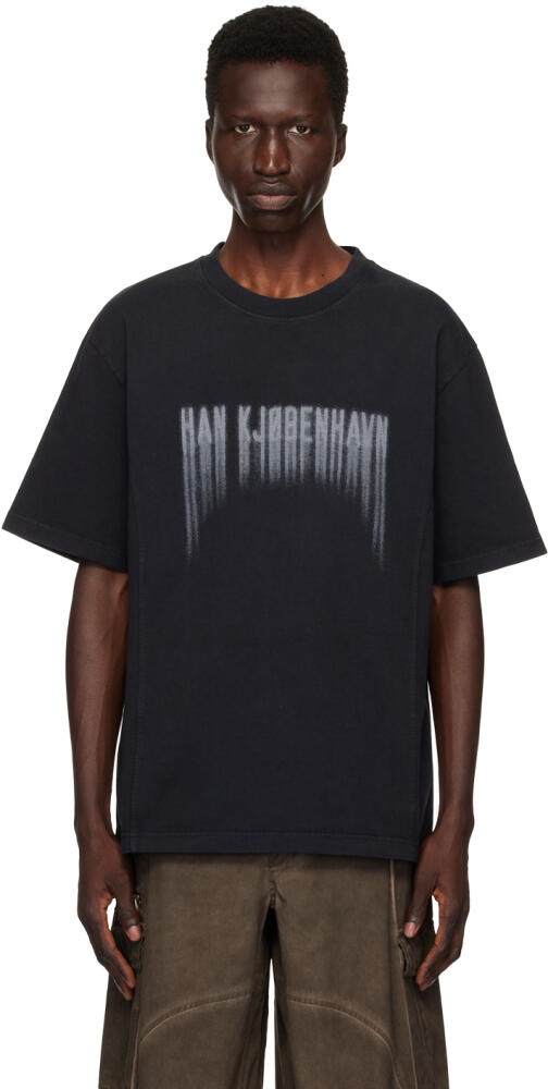 Han Kjobenhavn Black Faded Logo T-Shirt Cover