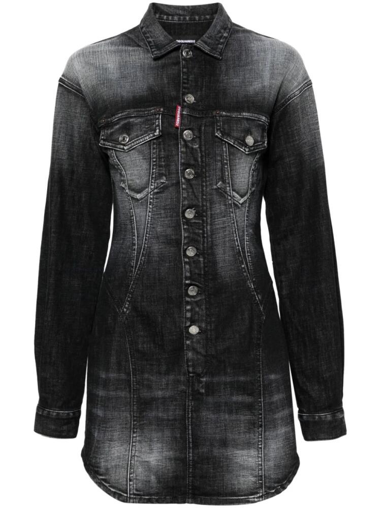 DSQUARED2 denim mini dress - Black Cover