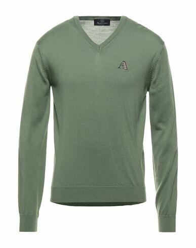 Aquascutum Man Sweater Light green Virgin Wool, Acrylic Cover