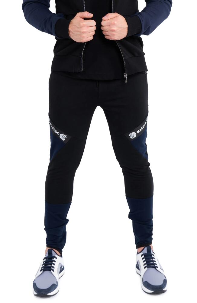 Maceoo Colorblock Joggers in Black Cover