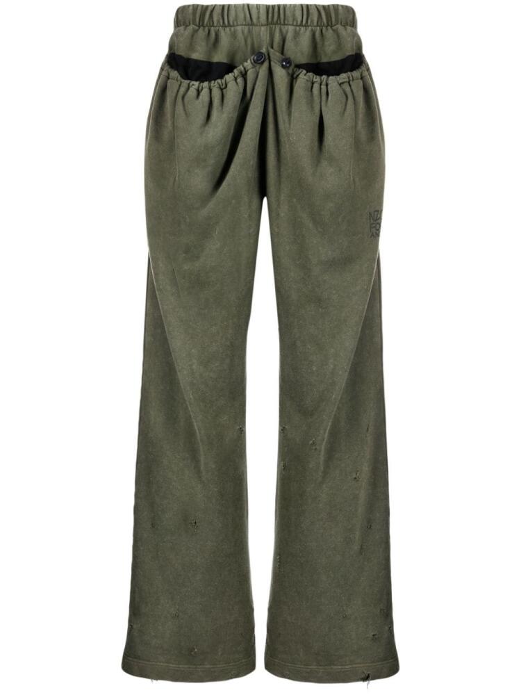 Natasha Zinko drawstring-pocket track pants - Green Cover