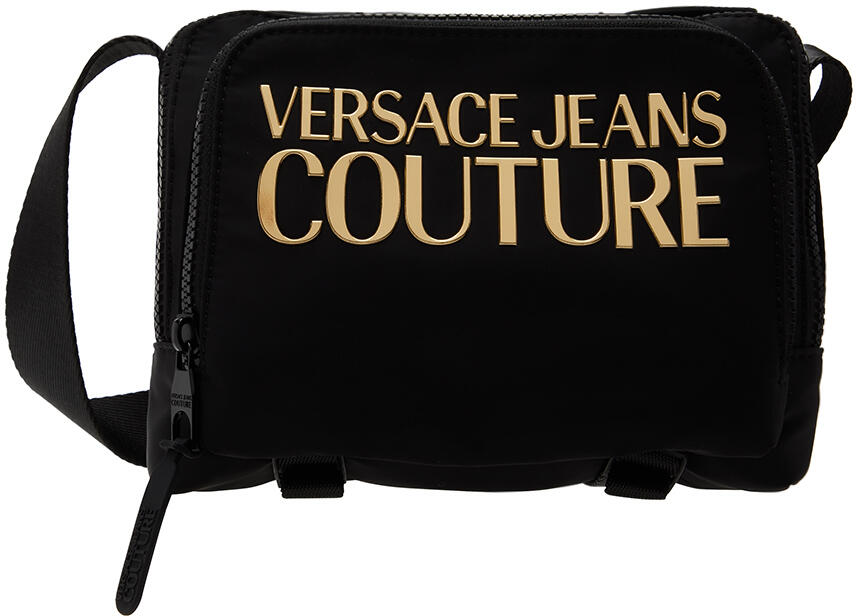 Versace Jeans Couture Black Bonded Messenger Bag Cover