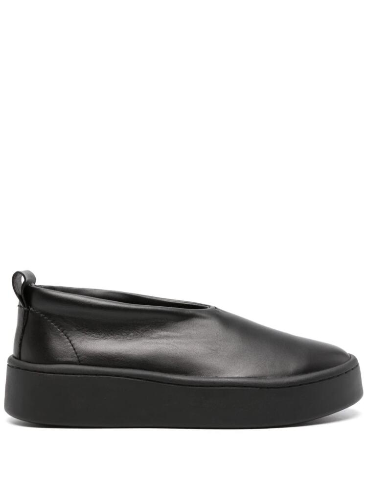 Jil Sander round-toe leather loafers - Black Cover