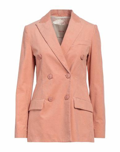 Jucca Woman Blazer Salmon pink Cotton Cover