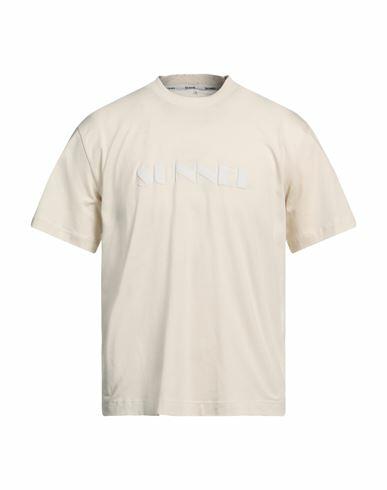 Sunnei Man T-shirt Beige Cotton Cover