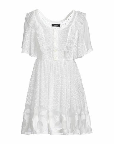 Undercover Woman Mini dress White Cotton, Cupro, Nylon Cover