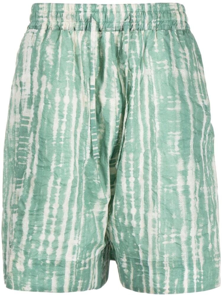 Toogood striped bermuda shorts - Green Cover