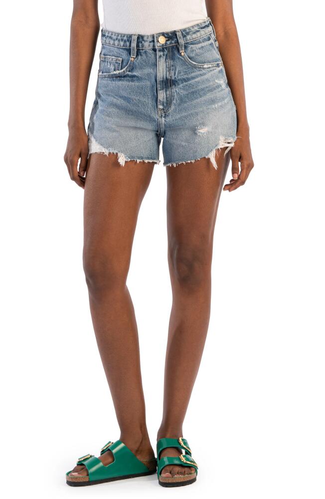 KUT from the Kloth Taylor High Waist Cutoff Denim Shorts in Introduced Cover