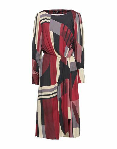 Seventy Sergio Tegon Woman Midi dress Burgundy Viscose Cover