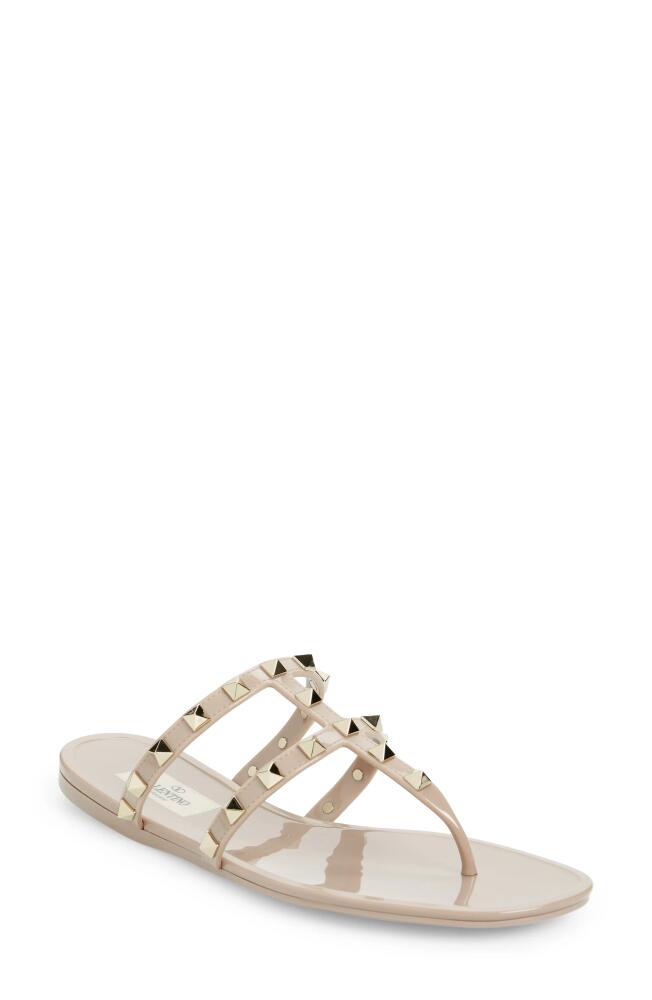 Valentino Garavani Rockstud Jelly Sandal in Poudre Cover