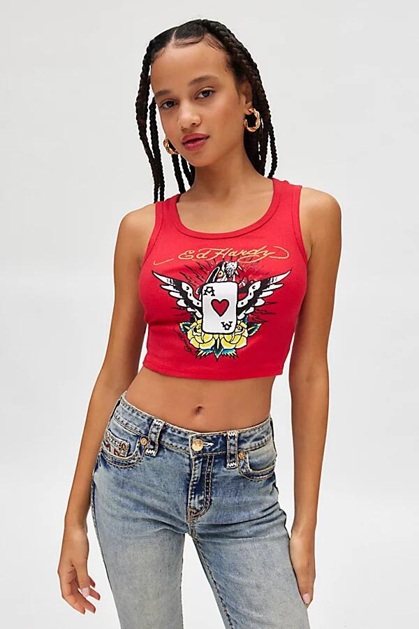 Ed Hardy Ace Graphic Tank Top in Red Cover