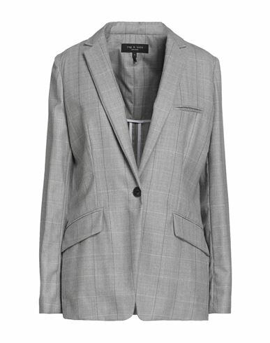 Rag & Bone Woman Blazer Grey Virgin Wool Cover