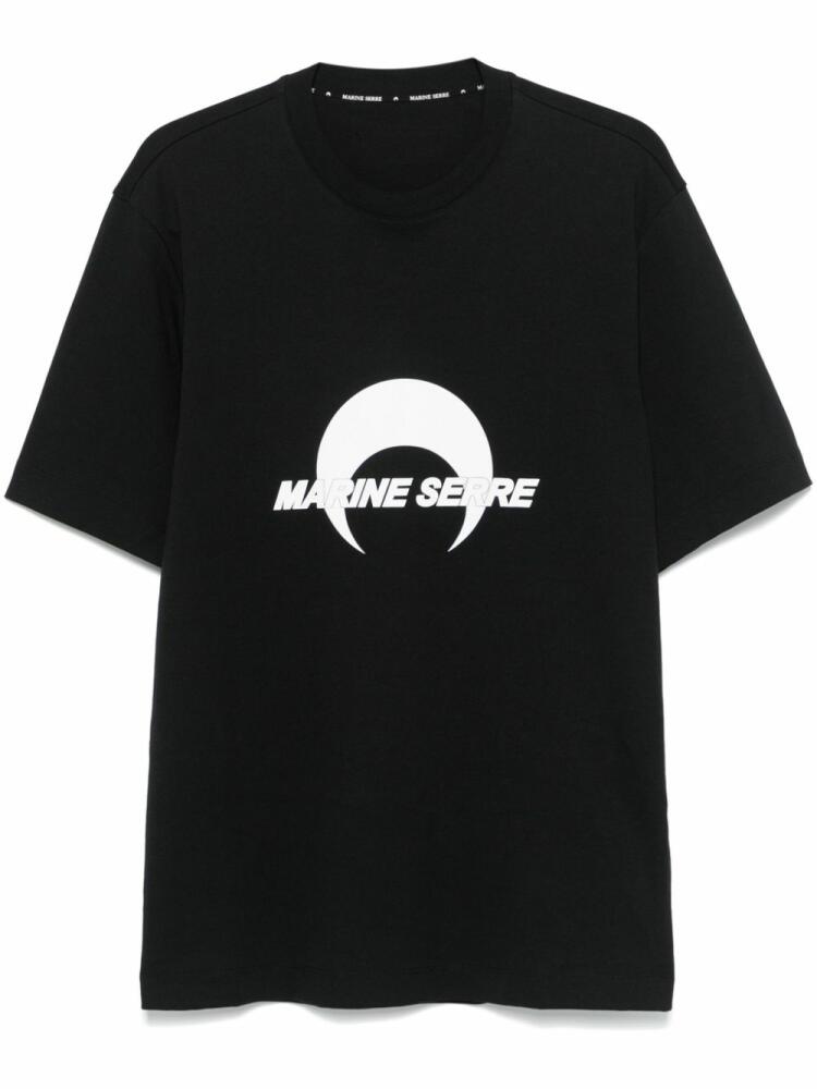 Marine Serre cotton jersey T-shirt - Black Cover