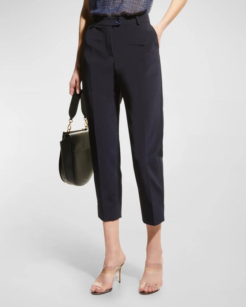 Maison Common Techno Crepe Straight-Leg Ankle Pants Cover