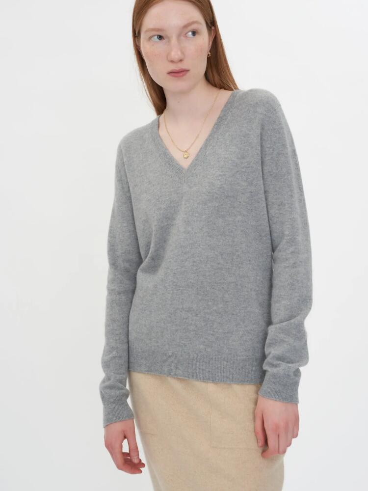 Gobi Cashmere V-Neck Sweater in Vapor Blue Cover