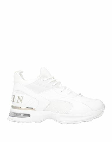 Philipp Plein Man Sneakers White Leather, Textile fibers Cover