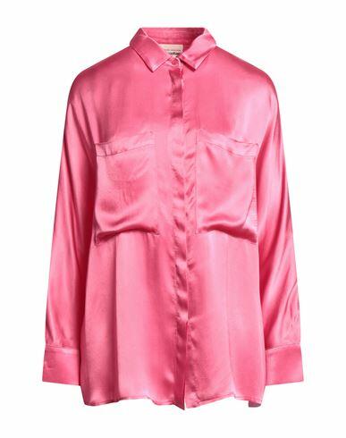 Semicouture Woman Shirt Magenta Acetate, Silk Cover