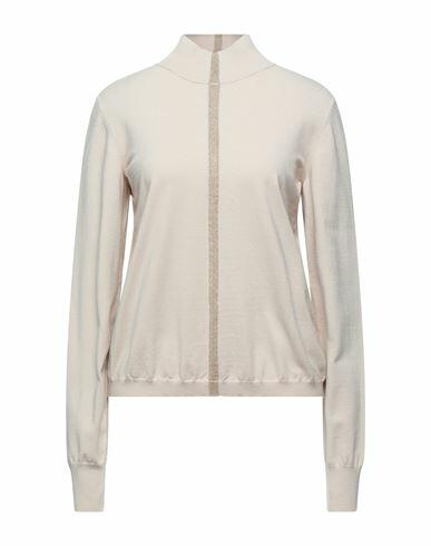 Liviana Conti Woman Turtleneck Beige Viscose, Polyester Cover