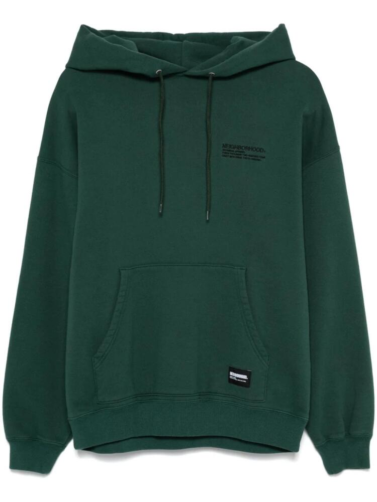 Neighborhood embroidered-logo hoodie - Green Cover