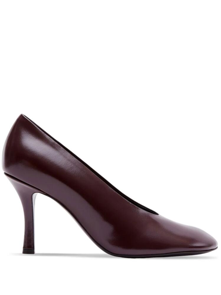 Burberry almond-toe leather pumps - Red Cover