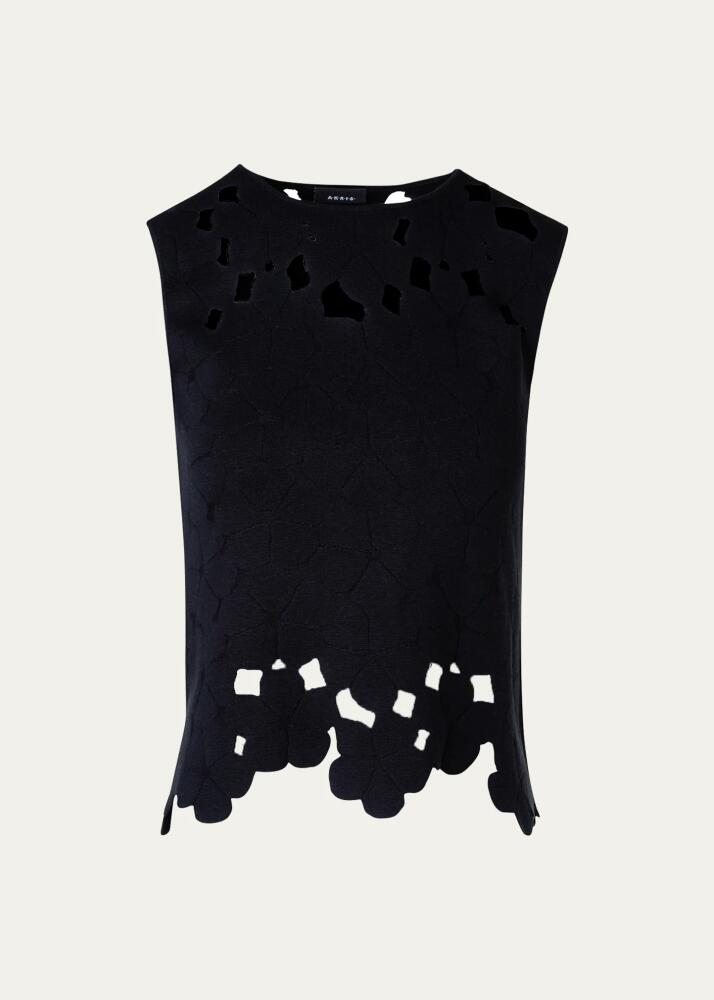 Akris Anemones Jacquard Knit Top Cover