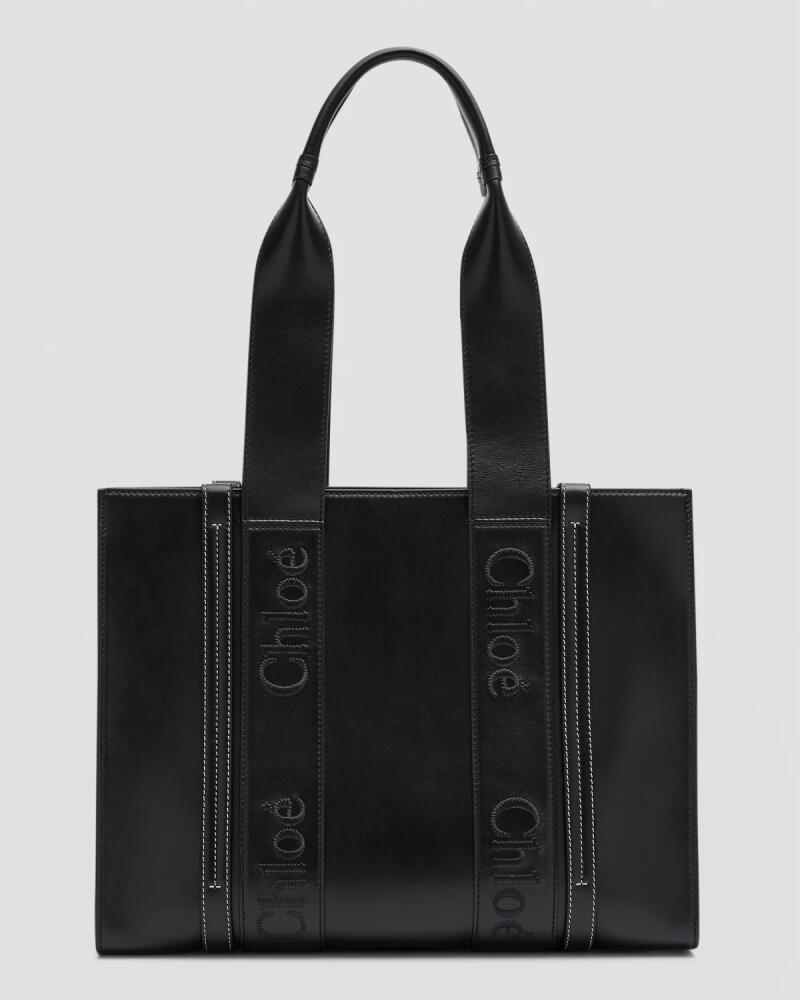 Chloe Woody Medium Tote Bag in Leather Cover