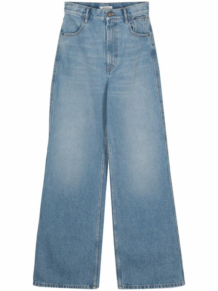 Gauchère high-waist wide-leg jeans - Blue Cover