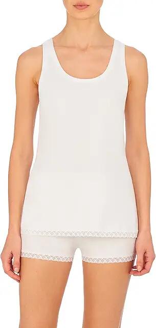 Natori Bliss Cotton Tank (White) Women's Clothing Cover