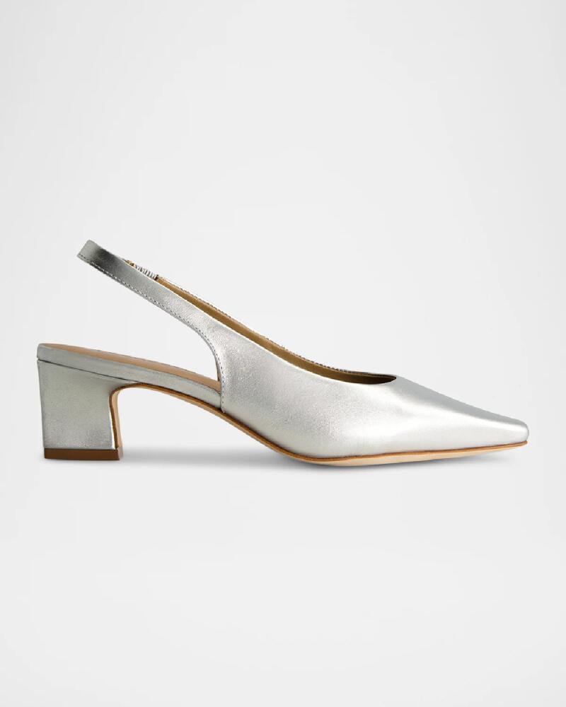 Bernardo Ariella Metallic Slingback Low Pumps Cover