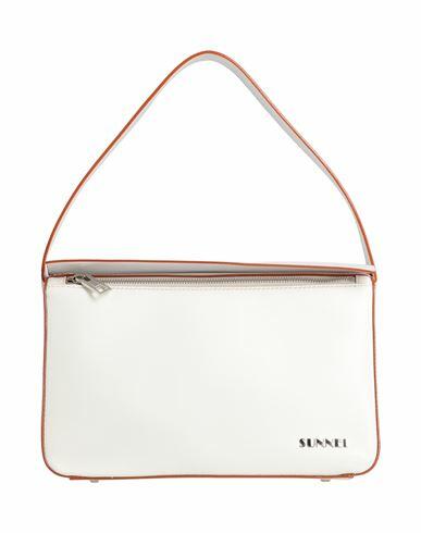 Sunnei Woman Handbag Off white Soft Leather Cover