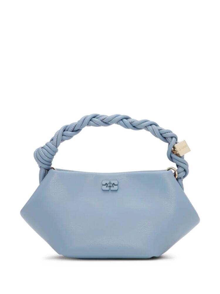 GANNI mini Bou leather tote bag - Blue Cover