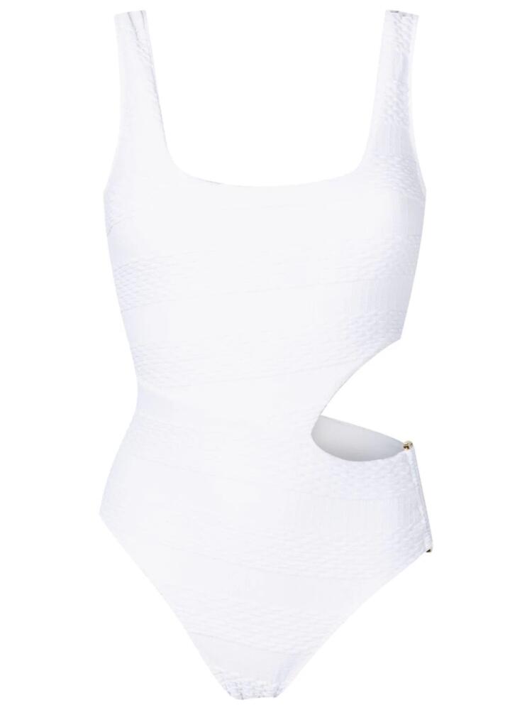 Amir Slama woven cut-out one-piece - White Cover