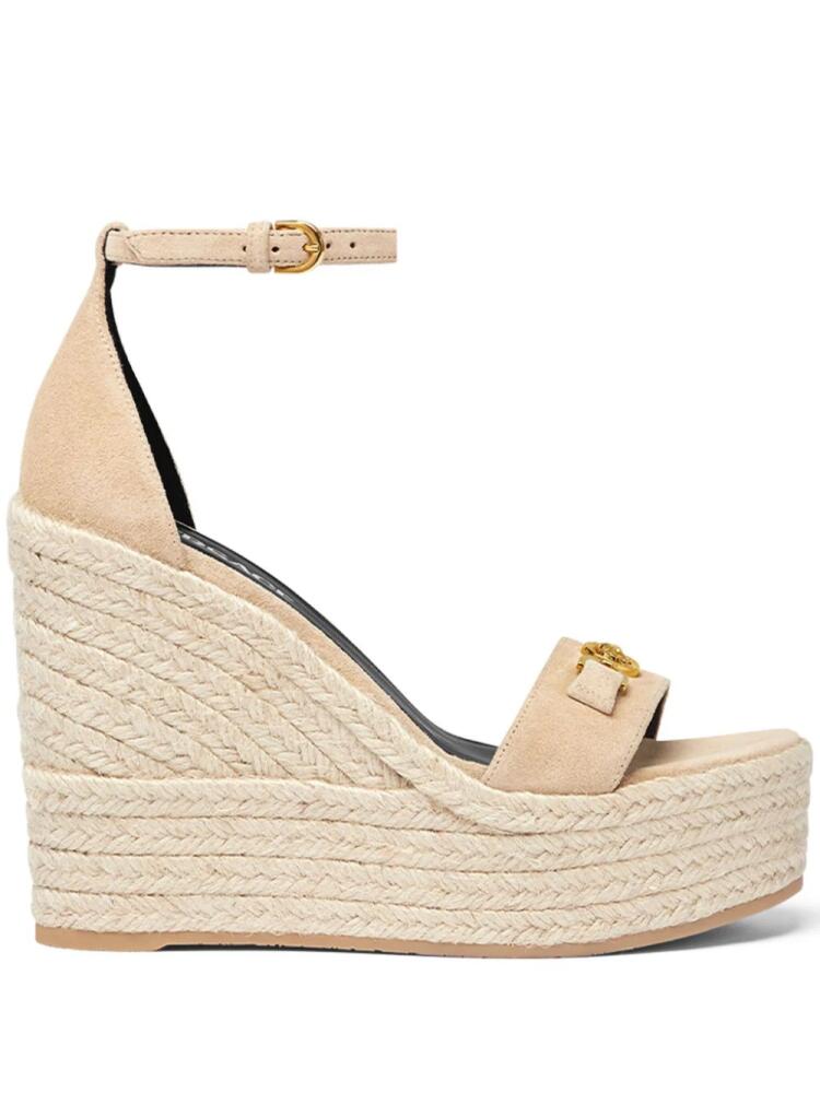 Versace Medusa '95 120mm wedge sandals - Neutrals Cover