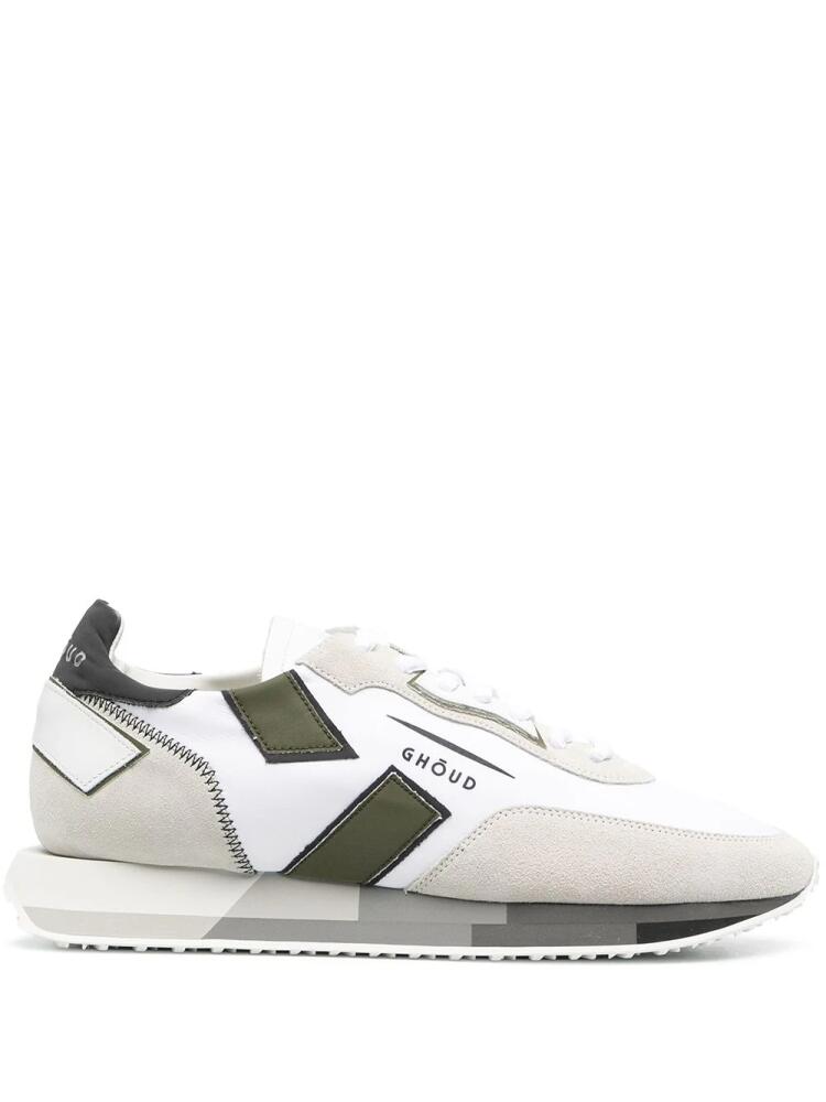 GHŌUD colour-block lace-up sneakers - White Cover